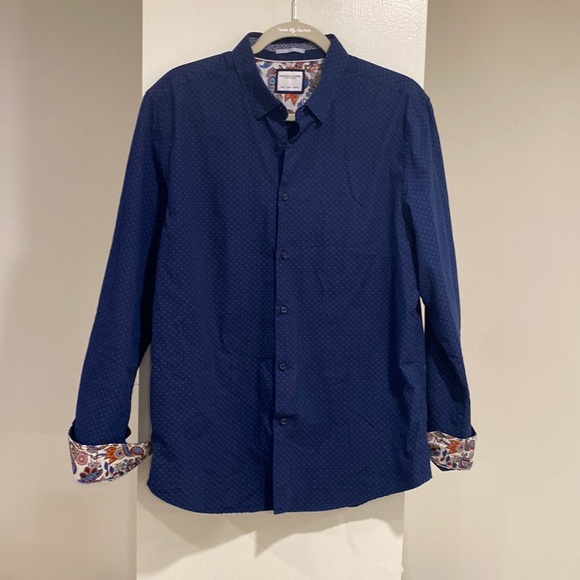 Men’s Denim and Flower Ricky Singh button down - Picture 1 of 5